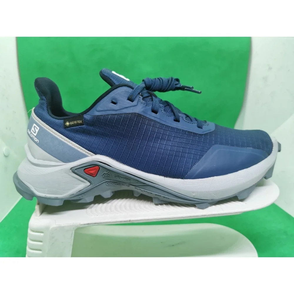Salomon Women's Gore-Tex Trail Hiking Running Shoes Alphacross GTX Blue Size 7.5